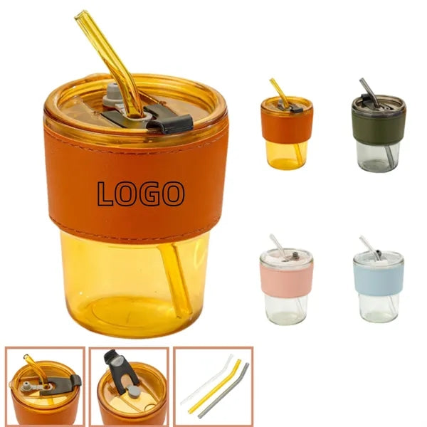 12oz Stylish Portable Straw Cup