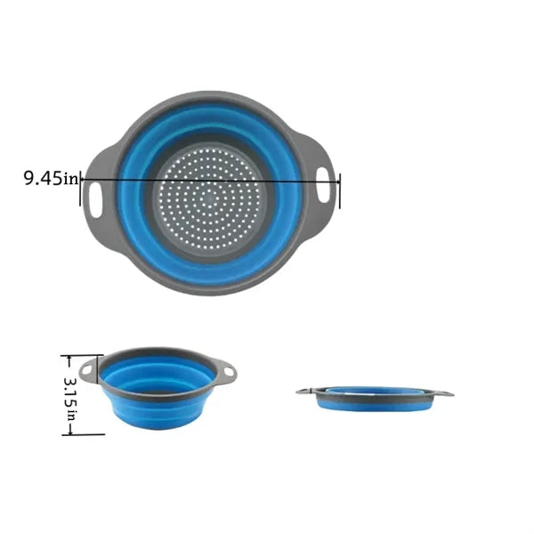 Collapsible and foldable draining basket