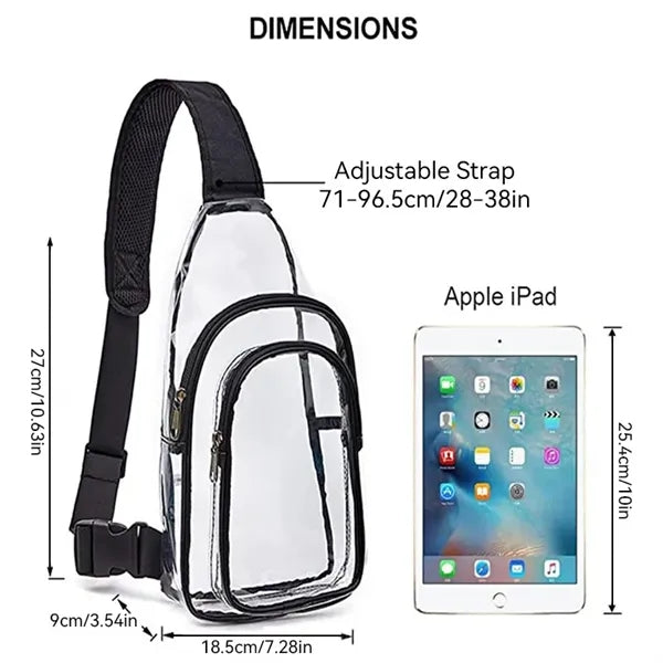 Clear PVC Cross Body Backpack