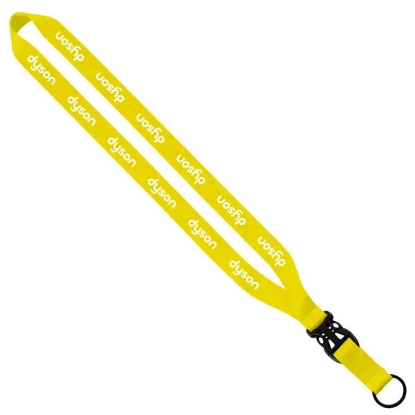 3/4" Polyester Lanyard w/ Slide Buckle Release & Split-Ring