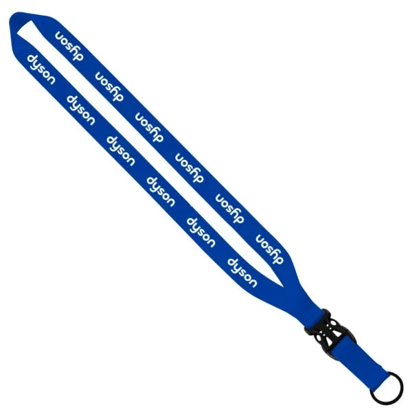 3/4" Polyester Lanyard w/ Slide Buckle Release & Split-Ring