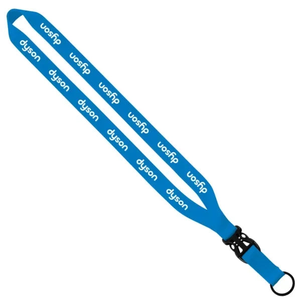 3/4" Polyester Lanyard w/ Slide Buckle Release & Split-Ring