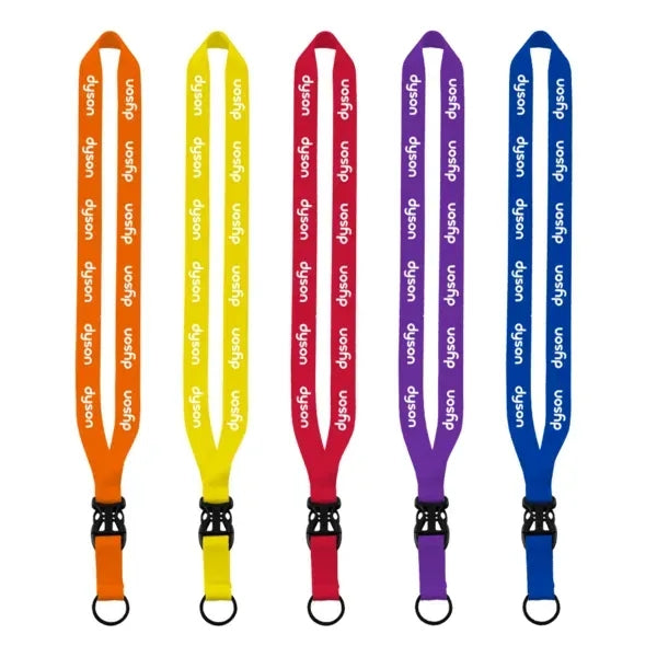 3/4" Polyester Lanyard w/ Slide Buckle Release & Split-Ring