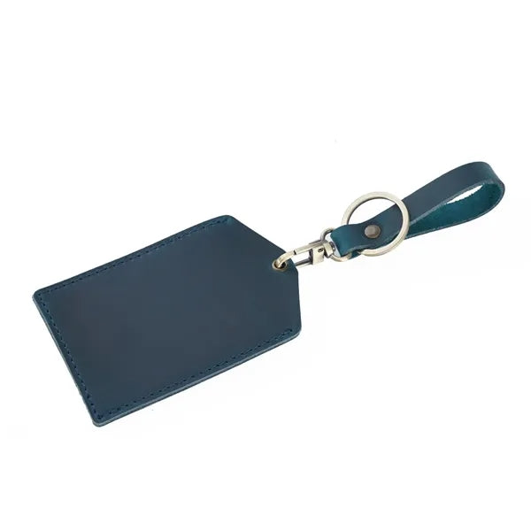 Cowhide Handmade Mini Detachable Bus Card Holder Keychain