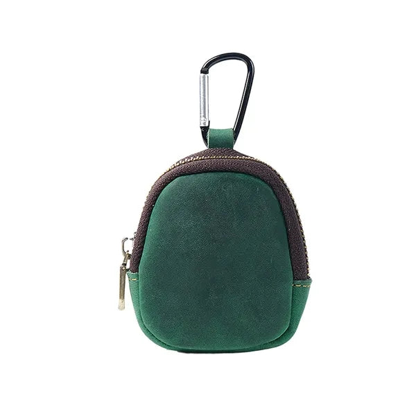 Genuine Cowhide Detachable Hook Large Small Pocket Coin Bag