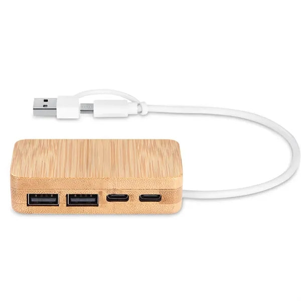 Bamboo USB Hub Distributor