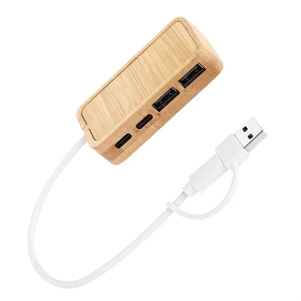 Bamboo USB Hub Distributor