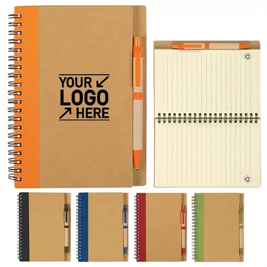 Kraft Paper Notebook With Pen