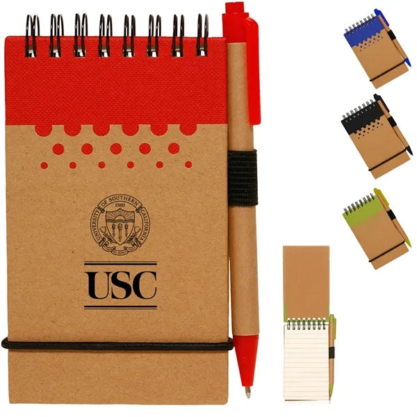 Two-Tone Spiral Notepad w/ Pen