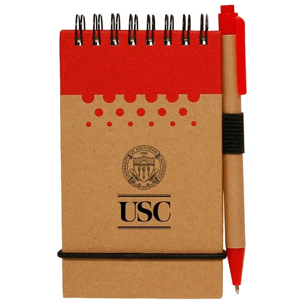 Two-Tone Spiral Notepad w/ Pen