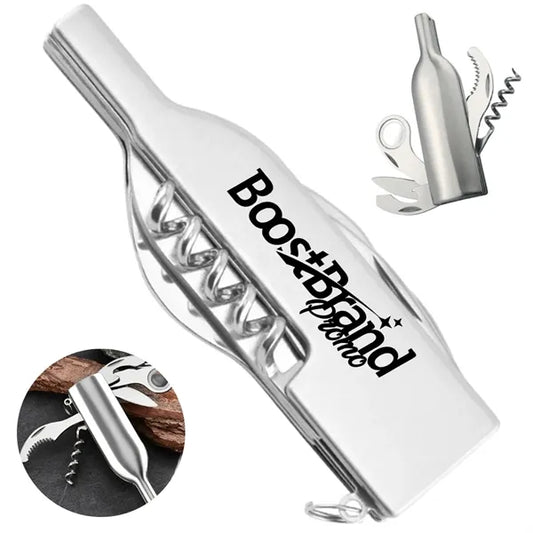Wine Bottle Shaped Multi Tool Keychain