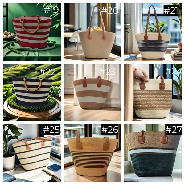 Straw Bags For Women Muti-color