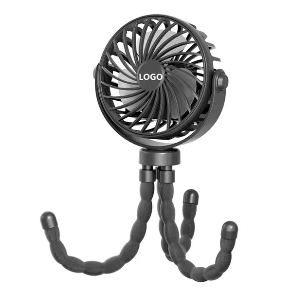 Flexible Tripod USB Rechargeable Stroller Fan