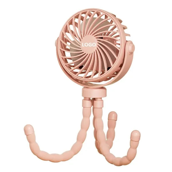 Flexible Tripod USB Rechargeable Stroller Fan