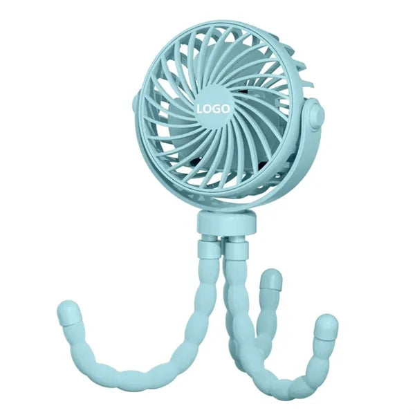 Flexible Tripod USB Rechargeable Stroller Fan
