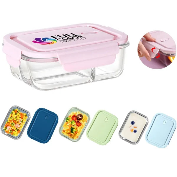 Full Color 22 OZ Glass Bento Lunch Box