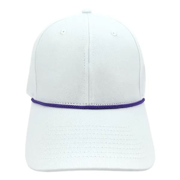 3D Embroidery 6-Panel Cotton Baseball Cap With Cord