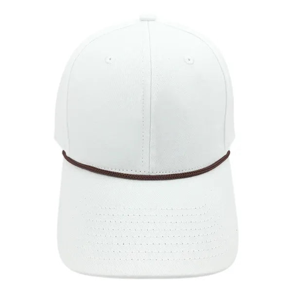 3D Embroidery 6-Panel Cotton Baseball Cap With Cord