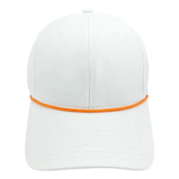 3D Embroidery 6-Panel Cotton Baseball Cap With Cord