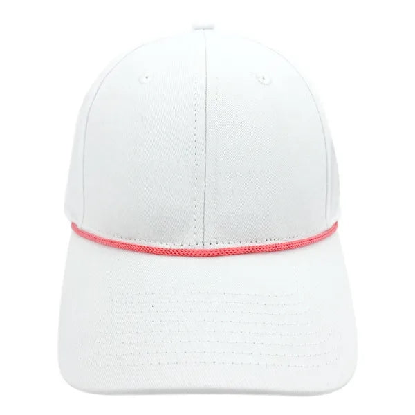 3D Embroidery 6-Panel Cotton Baseball Cap With Cord