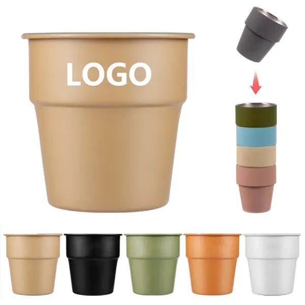 10 Oz. Stackable Stainless Steel Drinking Cup