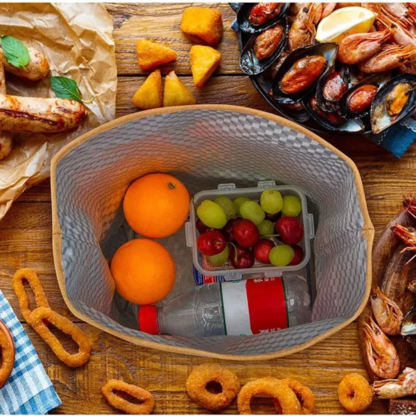 Waterproof Waxed Canvas Meat Resting Insulated Lunch Bag