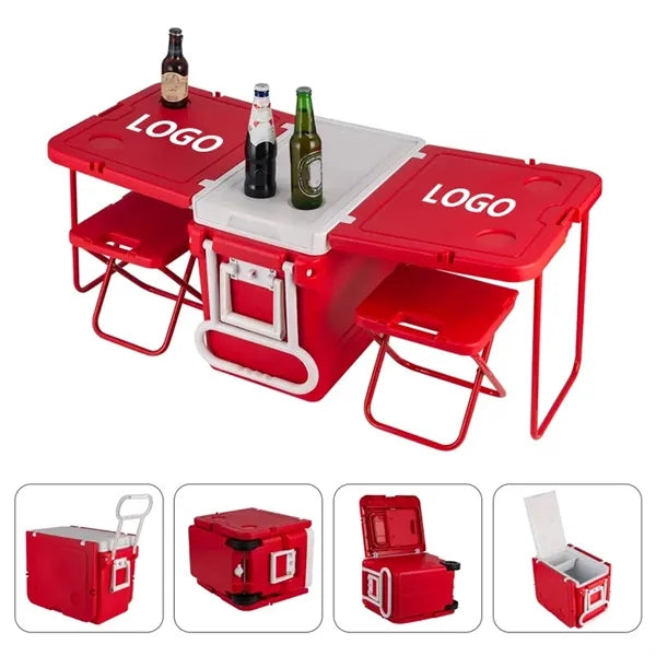 Multi-Functional Cooler Picnic Camping Table Set