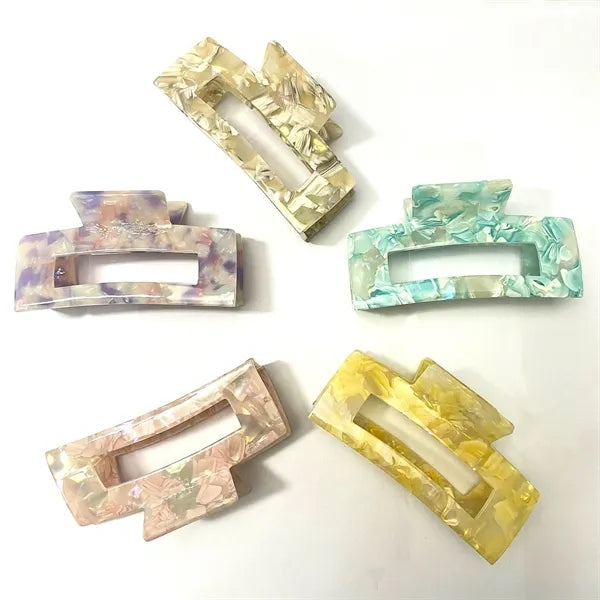 Eco-friendly 3.94Inch Large Rectangular Acetate Hair Clip