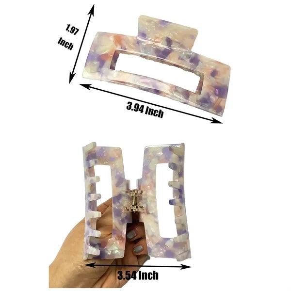 Eco-friendly 3.94Inch Large Rectangular Acetate Hair Clip