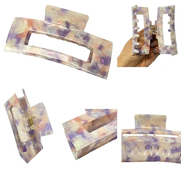 Eco-friendly 3.94Inch Large Rectangular Acetate Hair Clip
