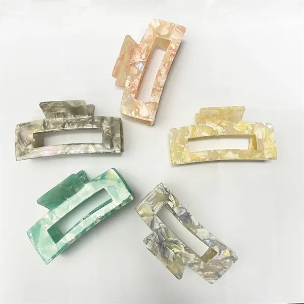 New Style 3.94Inch Large Rectangular Acetate Hair Clip