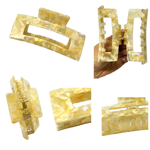 New Style 3.94Inch Large Rectangular Acetate Hair Clip