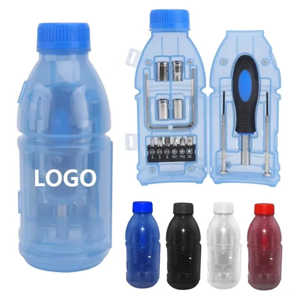 Bottle-Shaped Multi-Tool Kit with Screwdriver Set