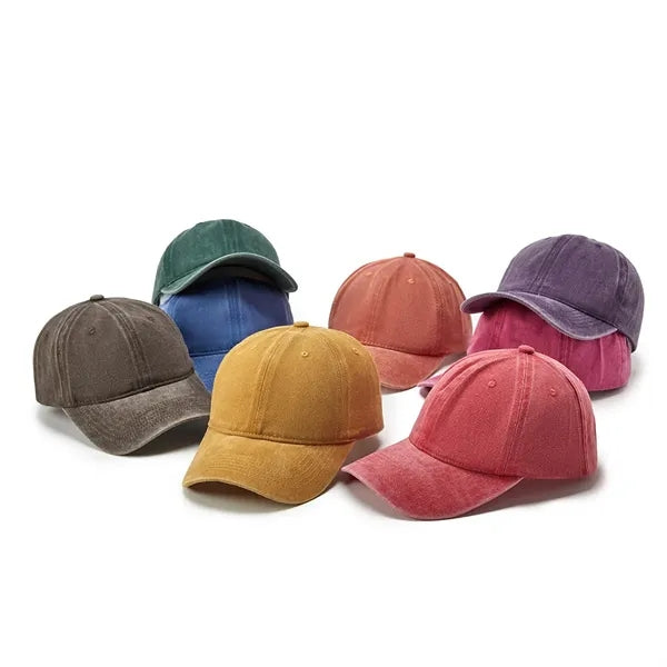 Vintage Washed Distressed Baseball Cap, Golf Dad Hat