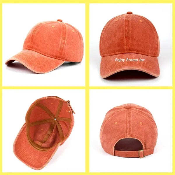 Vintage Washed Distressed Baseball Cap, Golf Dad Hat