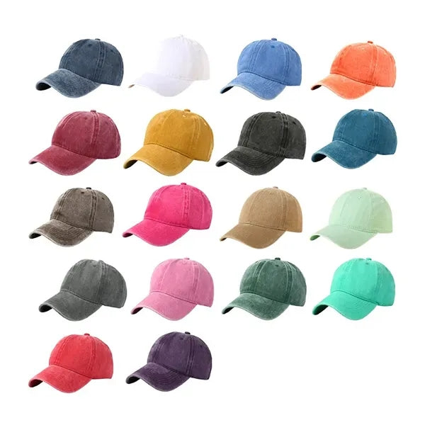 Vintage Washed Distressed Baseball Cap, Golf Dad Hat