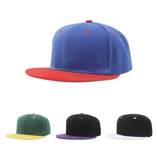Flat Brim Two-Tone Snapback Cap