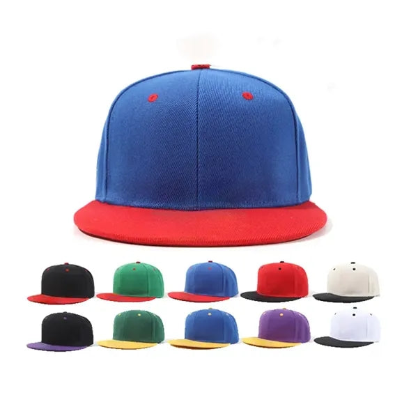 Flat Brim Two-Tone Snapback Cap
