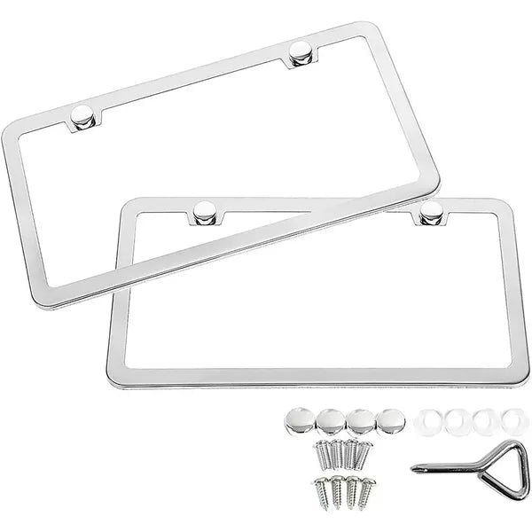 2pcs Solid Rust-Proof Aluminum License Plates