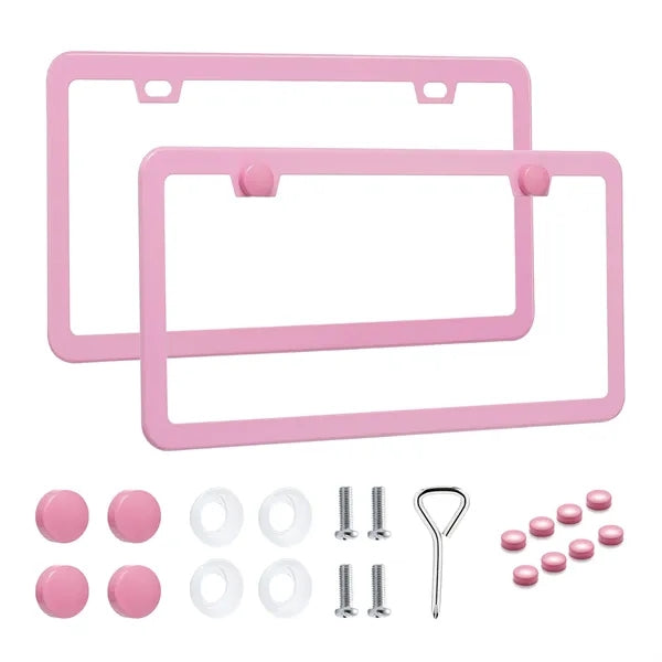 2pcs Solid Rust-Proof Aluminum License Plates