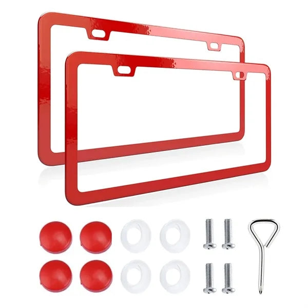 2pcs Solid Rust-Proof Aluminum License Plates