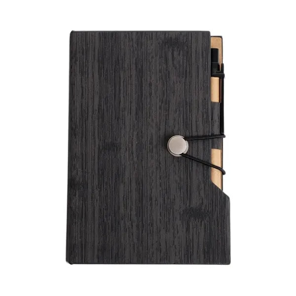 Woodgrain Notebook With Sticky Notes