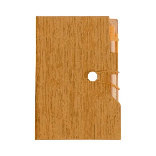 Woodgrain Notebook With Sticky Notes