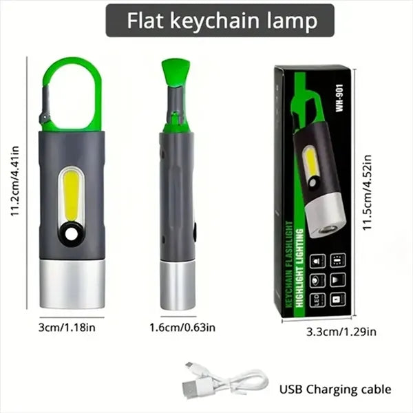 Mini Rechargeable LED Flashlight With Side Light