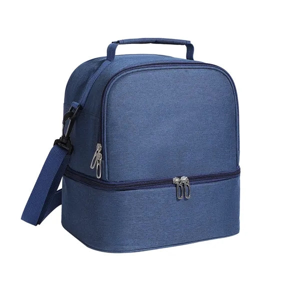 Double-Layer 24-Can Cooler Bag with PEVA Liner, Multi-Use