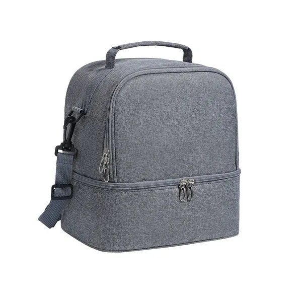 Double-Layer 24-Can Cooler Bag with PEVA Liner, Multi-Use