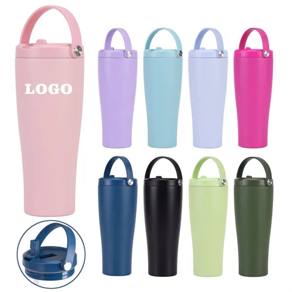 30oz Double Wall Insulated Flip Straw Tumbler