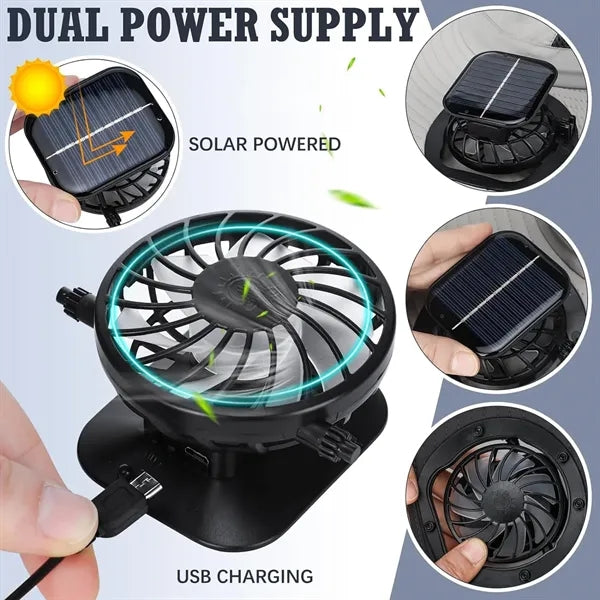 Solar Fan Fishing Hat - Wide Brim Outdoor Cooling Cap