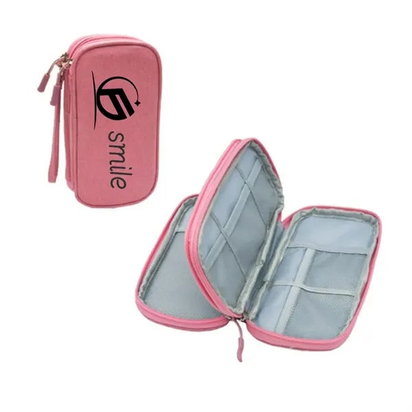 Travel Cable Organizer Pouch - Electronic Accessories Case