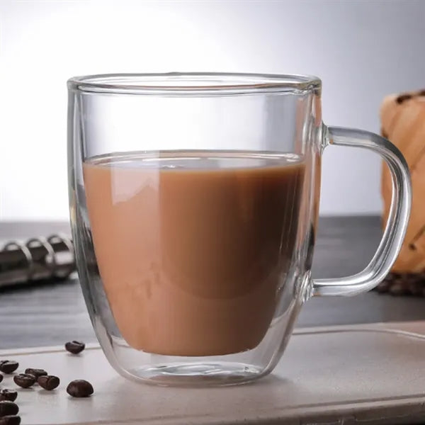 12oz. Double Wall Glass Coffee Mug Insulated Drinkware